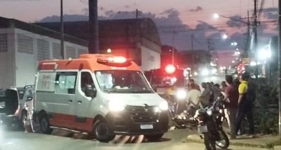 Ultrapassagem termina em colisão entre duas motos e deixa três feridos em Ji-Paraná