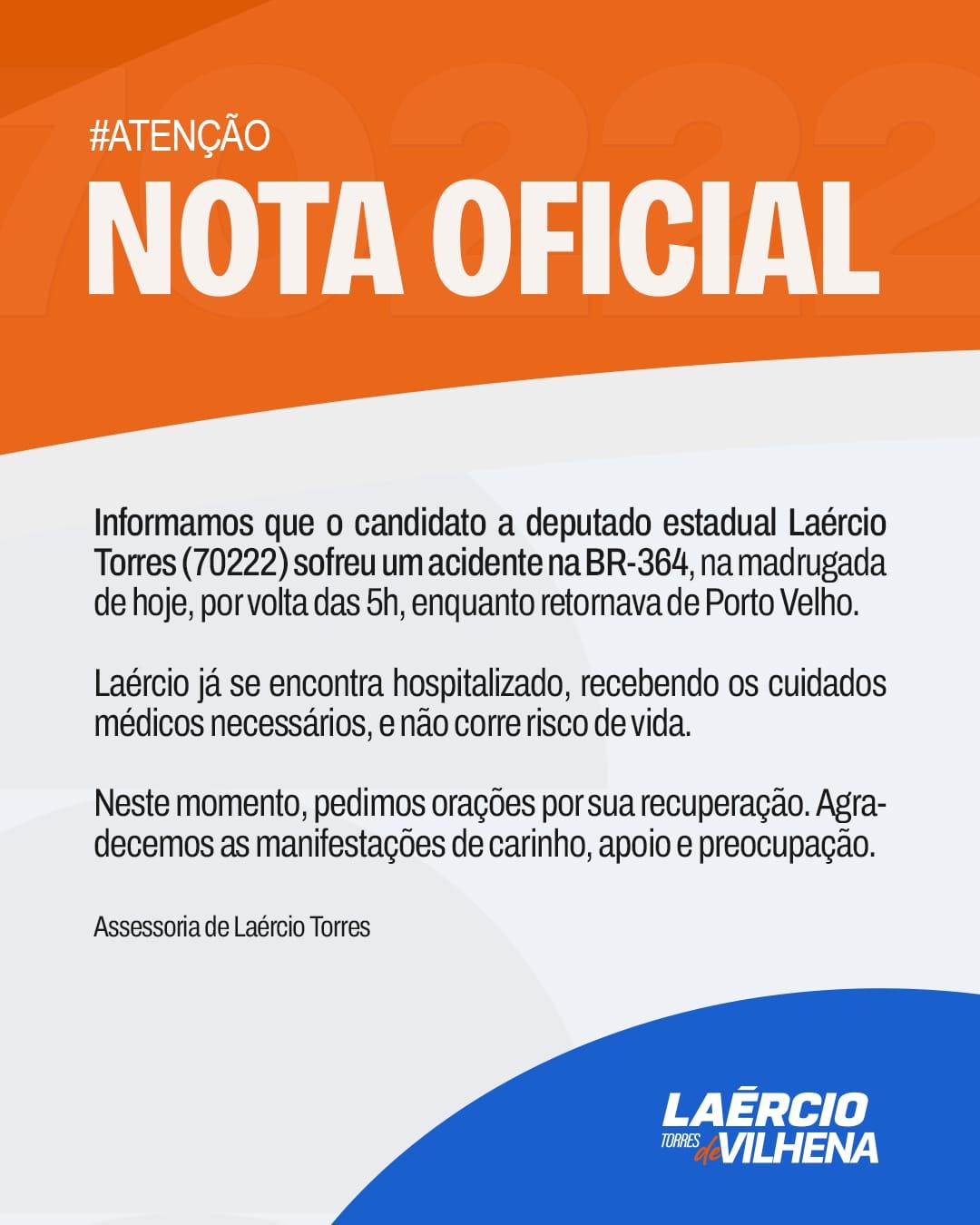 Nota da Assessoria
